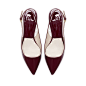 Image 2 of KITTEN HEEL SYNTHETIC PATENT LEATHER SLING BACK SHOES from Zara 