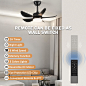 RHEAFON Ceiling Fans with Lights and Remote,30 Inch Smart Ceiling Fan,Reversible,Noiseless,Small Black Ceiling Fan for Bedroom Kitchen Indoor/Outdoor Patio - Amazon.com