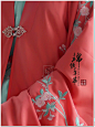 衔泥小筑 汉服女装锦绣年华二重工刺绣海棠花褙子披风 锦棠 嫣红-淘宝网