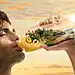 Santal - Il sapore della frutta : LSD developed this amazing CGI artwork together with the creative agency Le Balene, the client being the lage Parmalat / Lactalis group. And their brand Santàl.The artwork is part of a large scale billboard campaign which