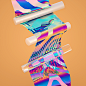 Oh My Pastel! : Oh my Pastel!Another series exploring cloth simulation with yummy holographic colours and pastels. These experimental abstract design pieces are in a way, a continuation from the 'Rainbow Paper Series' which paid homage to the bygone era o