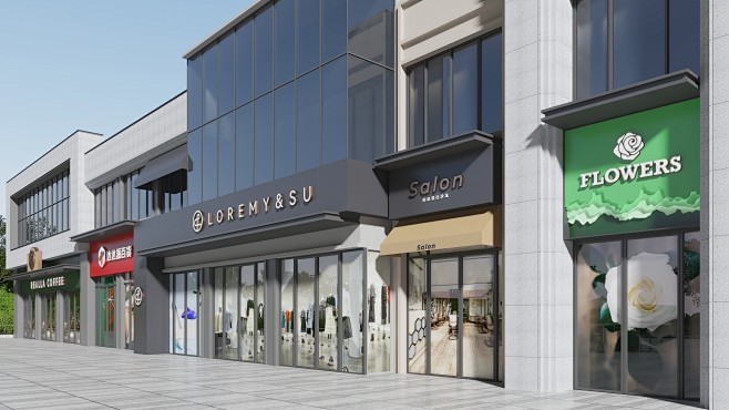 地产商铺包装（商业街 氛围 门头 橱窗）店铺设计 服装店 2022©wenseen