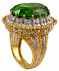 BUCCELLATI  Magnificent Diamond Peridot Ring image 2