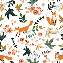 花朵叶子 【酷图网】数码印花,大牌,男装,女装,碎花,花卉,花朵,方巾