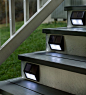 Set Of Four Solar Step Lights: These would be great for the front steps at our new house - or the steps to the back deck :).: