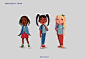 animation  characterdesign design de personagens girls Ilustração mileva