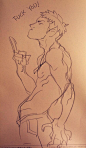 따끈따끈한 doodle : 길티기어2 오버츄어에 나오는 이즈나란 캐릭터인데아주 진한 사약을 들이마신 기분이네요 여기서부터는 오...