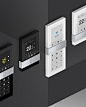 Thermokon Thanos | Room Operating Unit : Thanos by Thermokon is a room operation unit with a smart touch interface to set temperature, lighting, roller shutters and more. The prominent metal clip serves as a capacitive sensor to control presence and absen