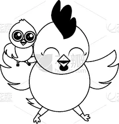 可爱的,鸡,小鸡,分离着色,农业,自然,复活节,家庭,食品,图像