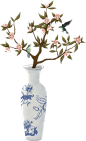 古典青花瓷花瓶手绘插画