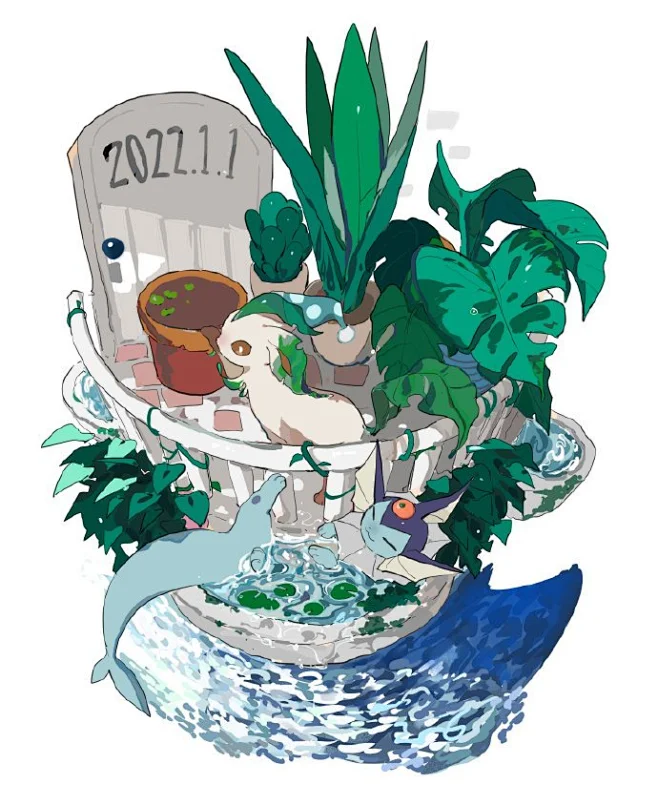叶伊布&水伊布 Twi：ap1os #宝可梦##神奇宝贝# -花瓣网