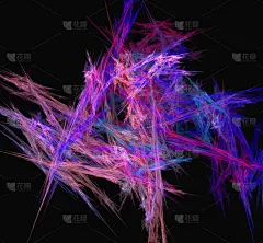 紫蓝线背景。幻想的分形结构。数字艺术。3 d渲染。计算机生成图像。