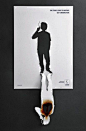 Publicidad creativa contra el tabaco Poster creativo contra el tabaco en el que se representa la gravedad del mismo para tus salud.: 