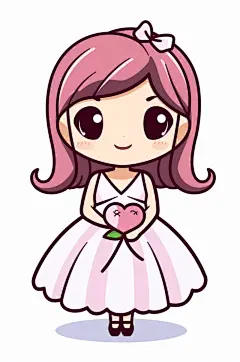 AI数字艺术唯美婚纱二次元婚礼插画-众图网