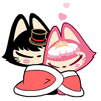 拽猫爱情系列动态手机壁纸下载