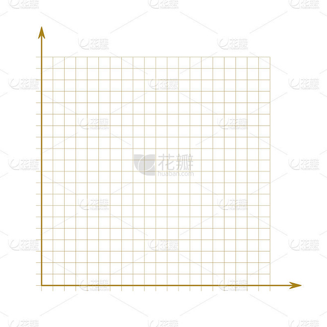 方格纸。数学图形。笛卡尔坐标系，x轴，y轴。正方形背景与彩色线。几何图案适用于学校、教育。衬空白透明