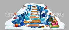 圣诞节雪地地画  - 源文件下载【酷图网】圣诞节,雪地,3D立体画,商场地画,地画,立体画,手绘,圣诞,