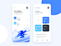 Mobile application - Jogging minimal app mobile ux ui colors clean