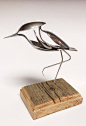 Striking Silverware Animal Assemblages by Matt Wilson : South-Carolina based artist Matt Wilson brings old silverware to life in his bent and welded sculptures of birds and other wildlife. Fastened to pieces of driftwood or mounted to segments of old lumb