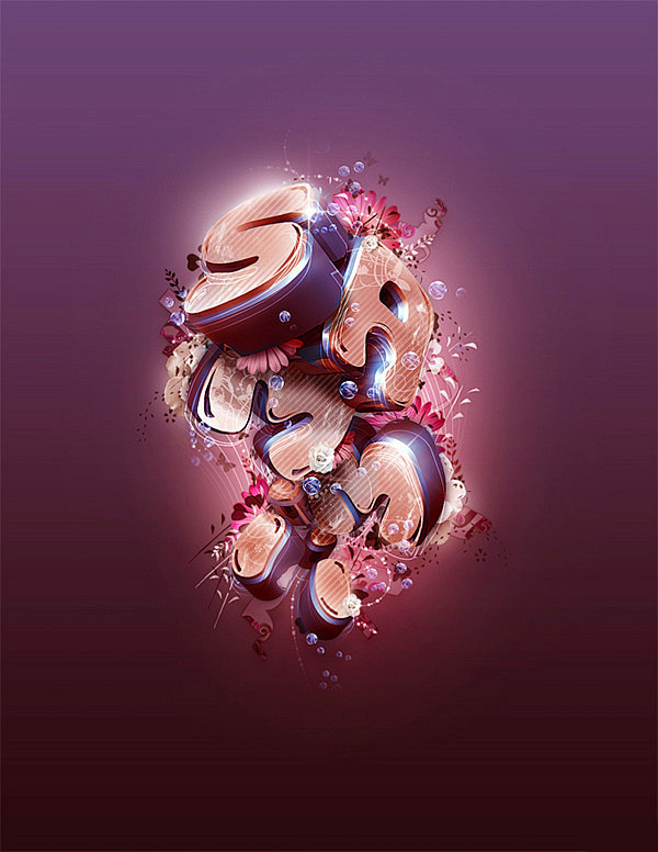 超凡脱俗顶级3d文字字体设计作品