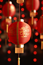 龙年大吉新年春节新春灯笼摄影图