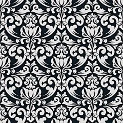 (源站可下源文件)锦缎无缝图案背景。 古典豪华老式锦缎装饰品，皇家维多利亚时代无缝纹理壁纸，纺织品，包装。 精致的花卉巴洛克模板。/ damask seamless pattern background. Classical luxury old fashioned damask ornament, royal victorian seamless texture for wallpapers, textile, wrapping. Exquisite floral baroque template.