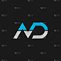 letter n and d logo design logo concept