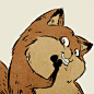 一品芝麻狐的原创芝麻狐表情头像图片，好骚包的感觉
