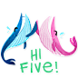 Humpy the whale ~ Chat stickers : A little pack of stickers I made for the app Telegram.