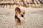 henry baumann turns wooden drums into croissant-like listening sculptures