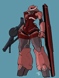 模玩控：&quot;腿才是主体”流线型高达创意插画 : 对于高达机甲来说腿一般都是装饰品，不过在日本画师Moino的笔下腿变成了主体，而且在腿的衬托下这个高达机体变