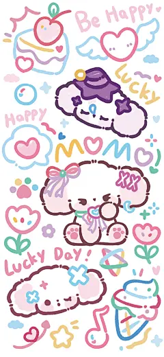 卡通可爱小狗手机壁纸cr：nono狗小小只