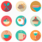 Flat Food Icons PSD源文件下载