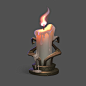 house Character props digital 2D clock candle Stuff concept design