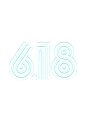 618logo 发光字体 设计  png标志