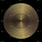 Gold 3d geometric greek vector round mandala patte