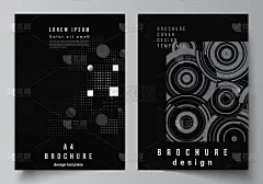 Vector layout of A4 cover mockups templates for br