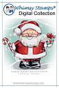 Santa - Digital Stamp圣诞节 christmas 圣诞老人 麋鹿 雪橇 雪人 云芬特 北极熊 企鹅 圣诞节装饰 可爱 有趣 圣诞 温馨 圣诞精灵 姜饼