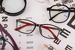 黑框近视眼镜护眼爱眼日近视眼摄影图