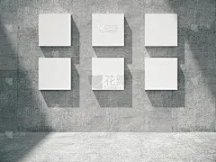 空框架的混凝土空房间。3 d渲染。