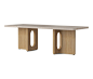 Androgyne Lounge Table, Natural Oak | Kunis Breccia by MENU | Coffee tables