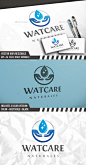 水保健标志——自然标志模板Water Care Logo - Nature Logo Templates水,水生,干净的水,喝酒,下降,生态、能源、环境、环境、火,绿色,健康,健康,身份,叶子,树叶,医疗、医学、自然、自然、管道、回收、维修、资源、spa、视觉识别,水,水滴、水处理、健康 aqua, aquatic, clean water, drinking, drop, eco, energy, environment, environmental, fire, green, health, heal