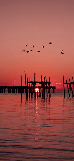 夕阳 落日 手机壁纸