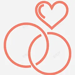 婚姻相连心图标高清素材 关系 婚姻 心 戒指 爱 相连 免抠png 设计图片 免费下载