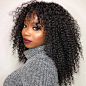 bangstyle hair curly