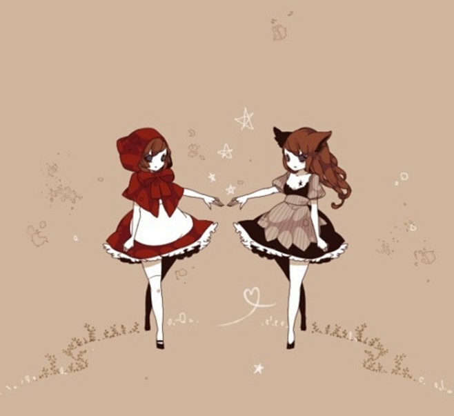插画师keeggy傀儡童话诡异黑故事人偶娃娃二次元黑暗哥特风唯美插画