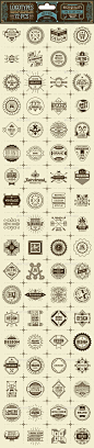 Retro Thin Line Badges and Logos. Vector Pack. Template EPS, AI #design Download: http://graphicriver.net/item/retro-thin-line-badges-and-logos-vector-pack/13755394?ref=ksioks: 