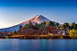湖,富士山,日本,季节,山,秋天,箱根园,雪,著名景点,背景图片素材下载-稿定素材
