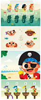 Piratas : Ilustraciones para la Súper Valijita Billiken de Argentina. A jugar con piratas! 