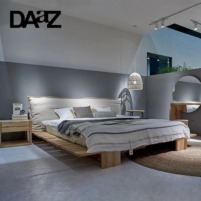 DAaZ设计师原创北欧风格实木双人床现代...